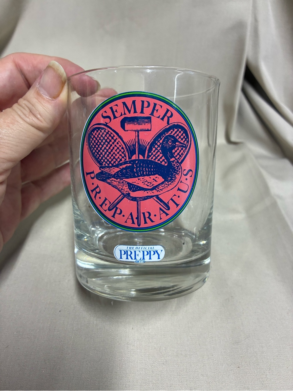 Vintage “The Official Preppy Handbook“ Highball Glass